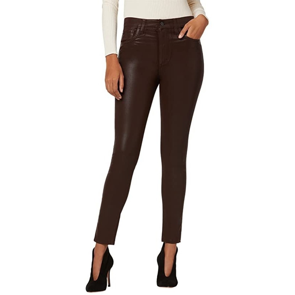Joe's Jeans Women Coco Bean the Charlie Coated High Waist Ankle Skinny Jeans